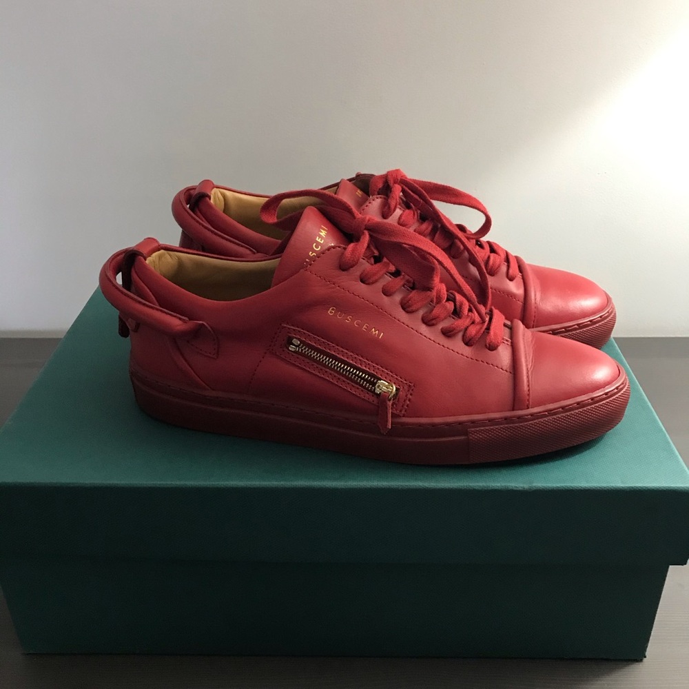Buscemi red low top sneakers Size 41